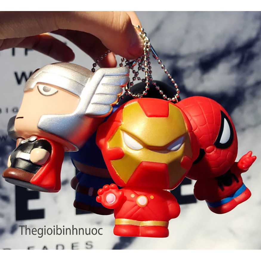 Móc Khóa Túi Xách Captain America Ironman Thor Superman K168