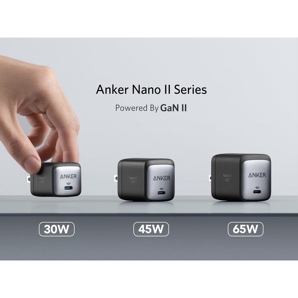 Củ Sạc nhanh Anker Nano II 30W + 45W + 65W Gan 2 Tech PPS IQ3.0 - A2663 A2664 A2665 Sạc nhanh Siêu nhanh