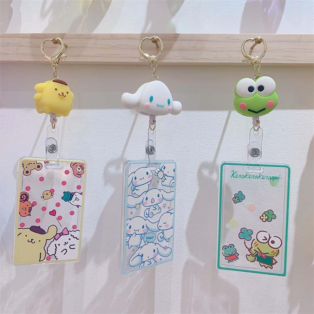 SOMEDAYZL Ví Đựng Thẻ Tín Dụng / Tiền Họa Tiết Hoạt Hình Melody / Chó / Mèo Kitty Có Khóa Thu