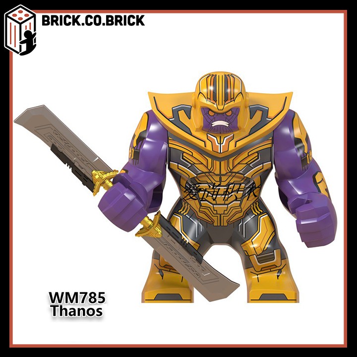 WM6072 -  Đồ chơi lắp ráp mô hình non lego và minifigure siêu anh hùng: thanos, doctor strange, iron man, war machine.