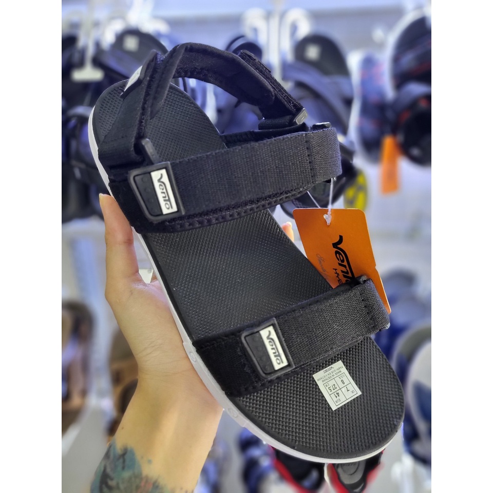 Giày Sandal Nam Vento Việt Nam Xuất Khẩu Nhật Có Thể Tháo Quai Làm Dép NV5616 ĐEN ĐẾ TRẮNG