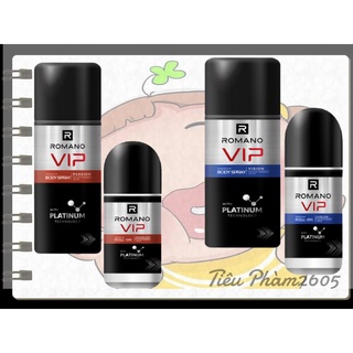 Combo 1 xịt romano vip 150g và 1 lăn romano vip 50ml