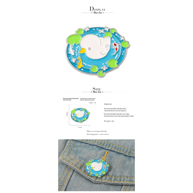 Trâm Cài Áo Hình Vịt Hoạt Hình Dễ Thương Cho Bé