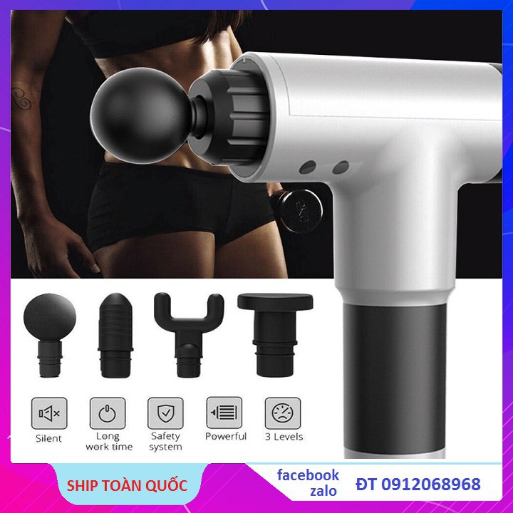 Súng/Máy Massage Trị Liệu Đau Nhức Giảm Căng Cơ Fascial Gun Chuyên Nghiệp - Trị Liệu Làm Thon Gọn Các Vùng Cơ Thể