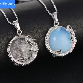 dây chuyền mặt rồng đính đá pha lê