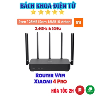 Bộ phát wifi xiaomi 4 pro, 5 râu, ram 128MB, rom 16MB - Hàng chính hãng Xiaomi - Bảo hành 12 tháng