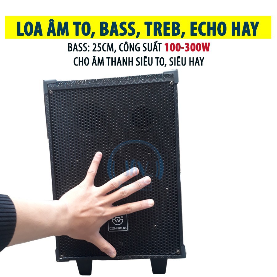 [TẶNG 1 MICRO BLUETOOTH KHÔNG DÂY] Loa Thùng Bluetooth Karaoke Q8 công suất 100 - 300W - Loabluetooth - Loa blutooth