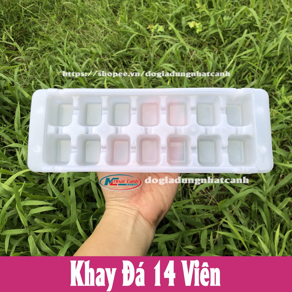 Khay làm đá viên to, viên nhỏ bằng nhựa có nắp và không nắp bền đẹp