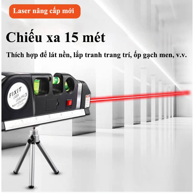 【7 IN 1】Thước nivo laser đa chức năng, thước dây + thước nivo + máy đo laser + bọt thủy chuẩn - Home and Garden
