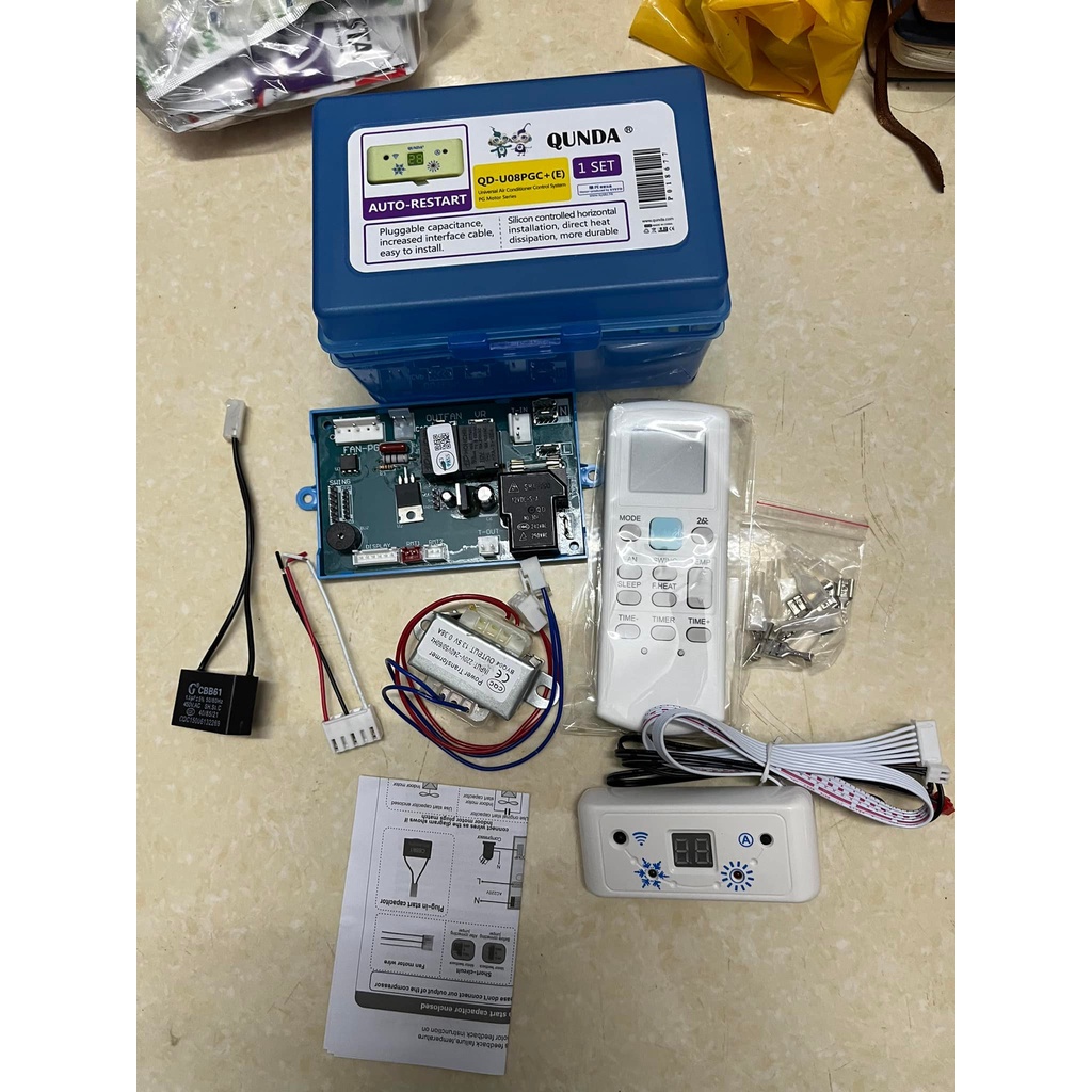 Bo mạch điều hòa đa năng có màn hình LCD Hiển Thị Qunda