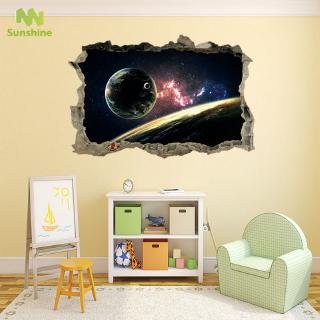 Miếng dán tường hình giải ngân hà 3D bằng PVC độc đáo trang trí nhà cửa