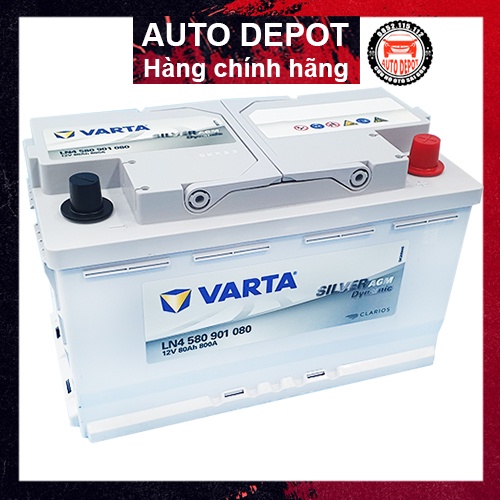 Ắc quy Varta Ssilver AGM LN4 12V80AH chính hãng cho xe ô tô Mercedes BMW Audi