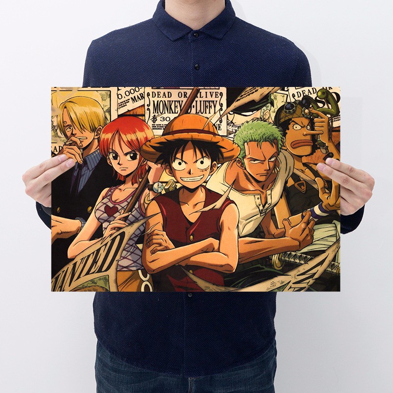 Poster in hoạt hình One Piece dùng trang trí nội thất