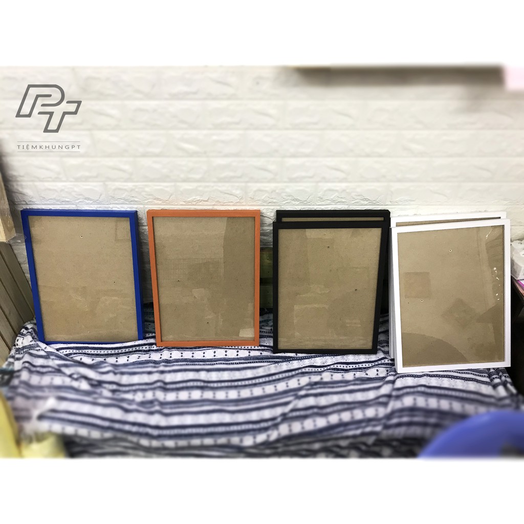 Khung Ảnh Treo Tường Trắng Đen A5 A4 A3 Giá rẻ - Khung Hình Gỗ Thông Picture Frames Tiệm Khung PT