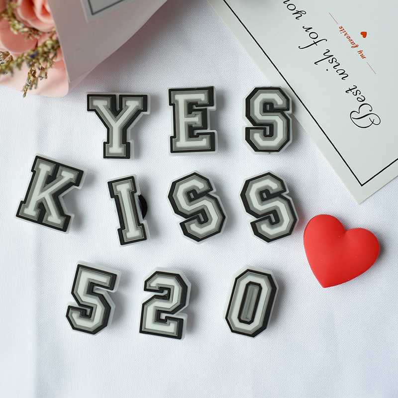 Phụ Kiện Chữ Số jibitz Chuyên Dụng Cho Dép/Giày/Túi Hàng Mới