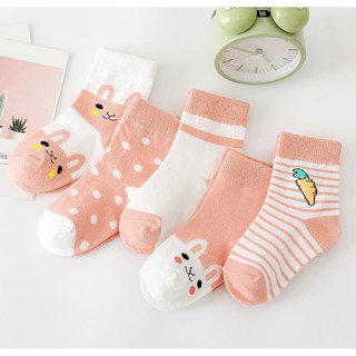 Set 5 đôi vớ/tất trẻ em dễ thương