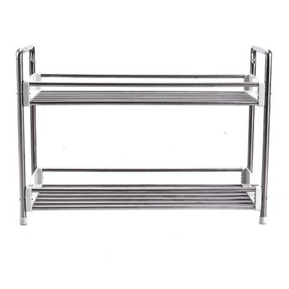 HomeBase KECH Kệ bếp 2 tầng bằng thép không gỉ 304 HBS-02W Thái Lan W40xD16xH28.1cm
