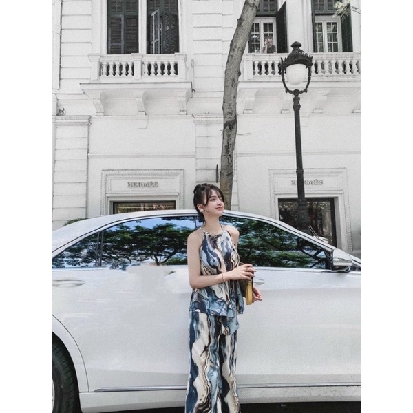 set áo yếm+ quần suông ngố