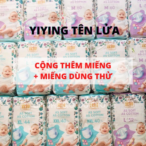 [CỘNG THÊM MIẾNG] Bỉm YIYING TÊN LỬA xuất Âu size dán/quần S72/M60/L52/XL44/XXL40