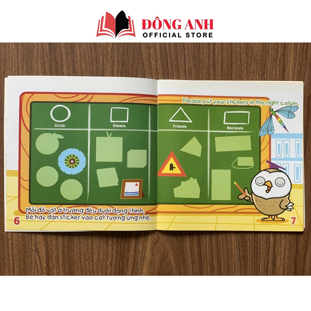 Sách - Combo 3 cuốn Bóc dán thông minh cho bé song ngữ Việt - Anh