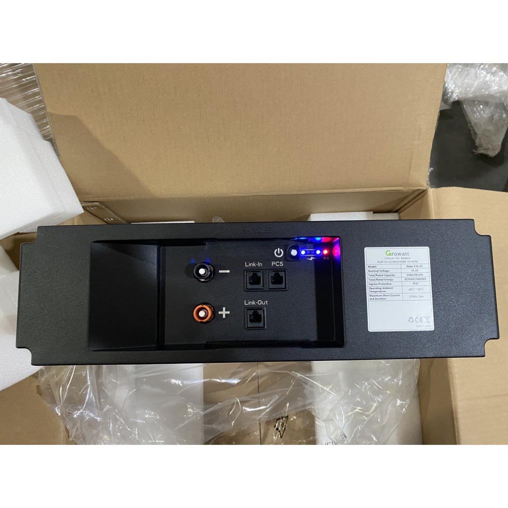 Pin Lithium Growatt 51.2V 65Ah Hope 3.3L-C1 3kwh