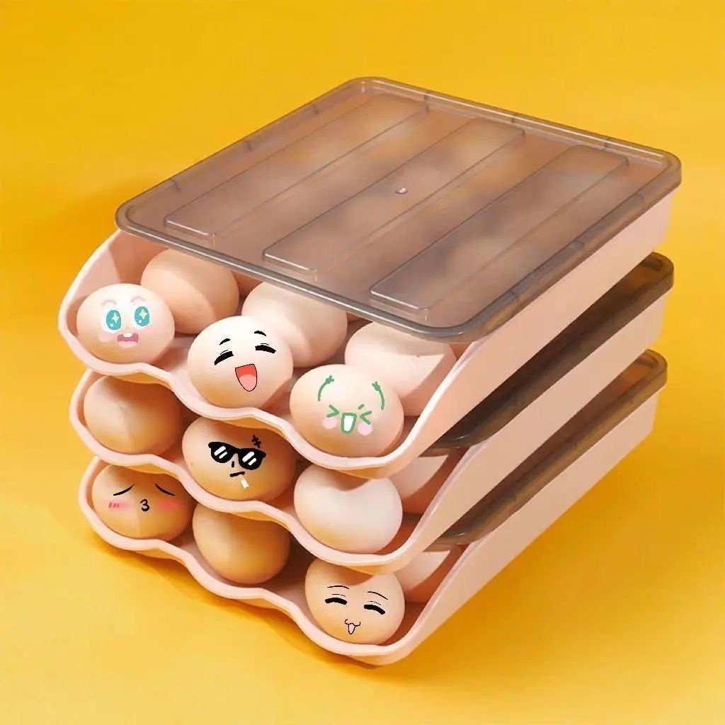Hộp Đựng Trứng Lăn Tự Động Nhiều Tầng Cỡ Lớn Chống Sốc Tiện Dụng