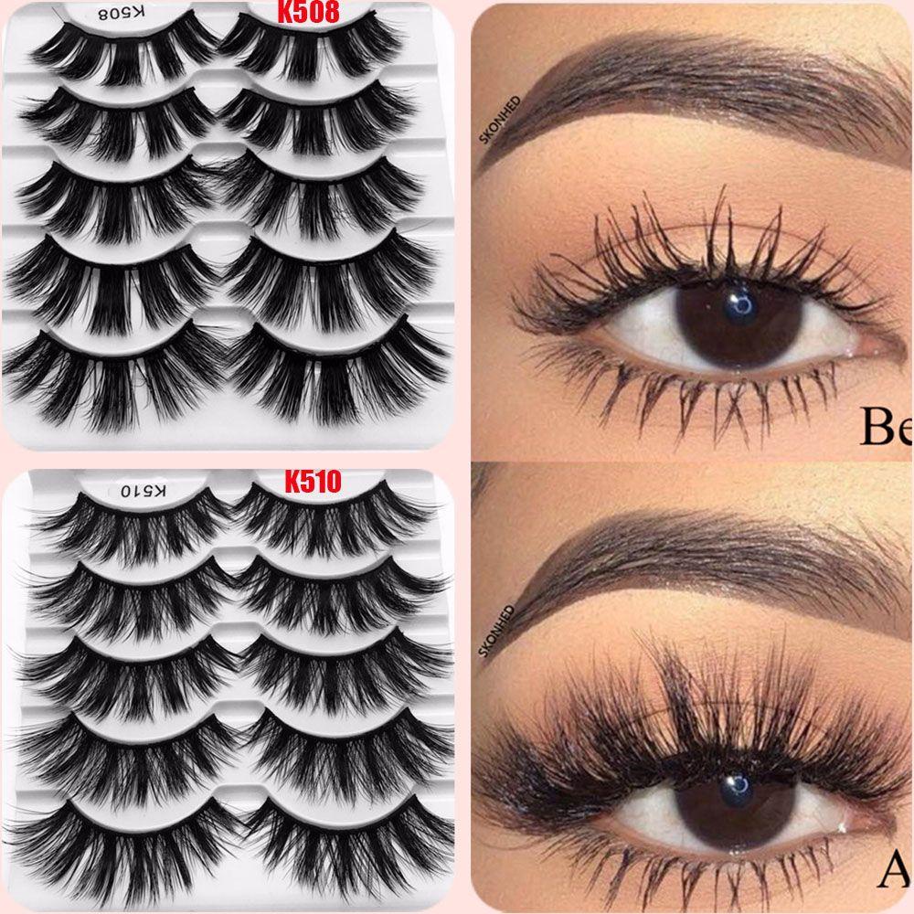 Bộ 5 Cặp Lông Mi Giả SKONHED 5D Thời Trang Dành Cho Nữ