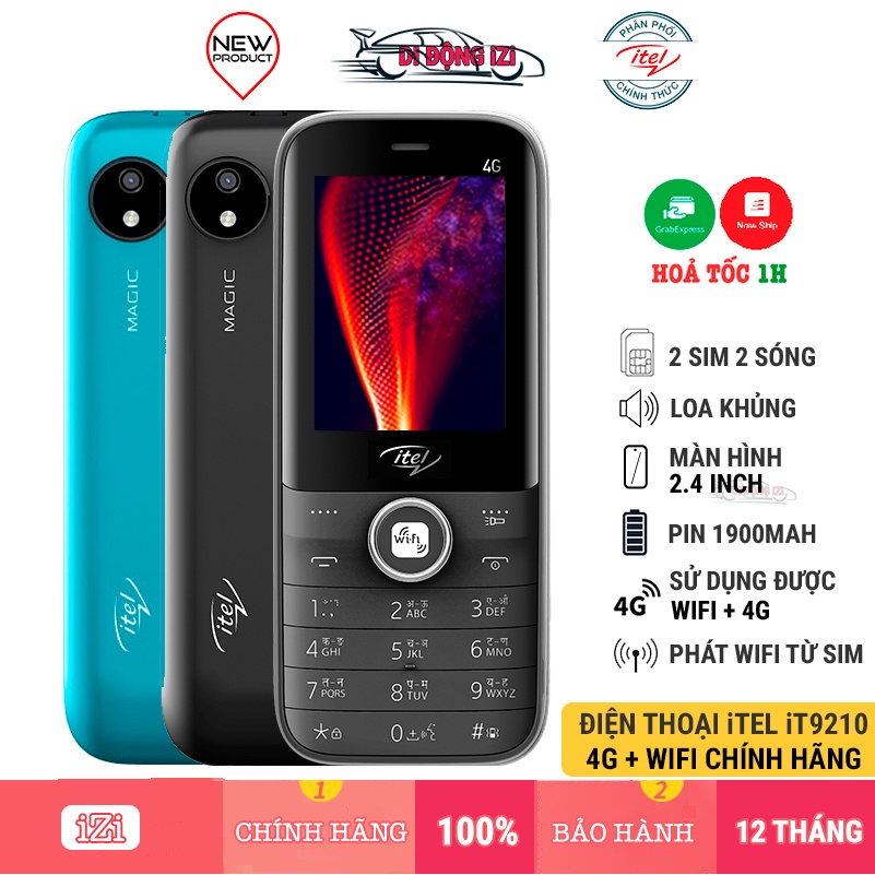 Điện Thoại iTel iT9210 4G - Bắt Wifi + Phát Wifi Từ Sim, Màn Hình Lớn, Pin Trâu 1900mAh, Lướt Web Thả Ga [CHÍNH HÃNG]