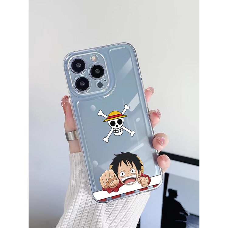 Ốp Điện Thoại TPU Gel Trong Suốt In Hoạt Hình One Piece Cho iPhone 13 Pro Max 14 12 iPhone 11 XR 8 7 SE 2022