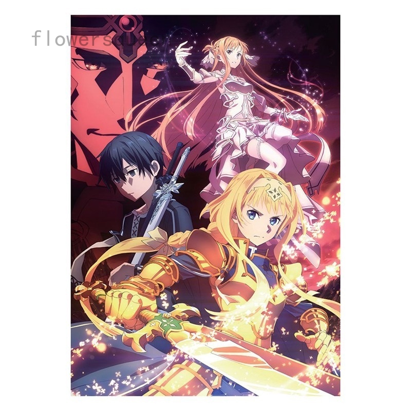 Anime Sword Art Online Kraft Paper Poster Wall Poster Shop Bar Decoration