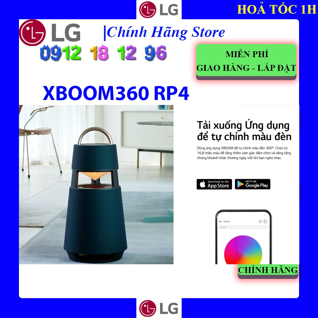 [LG XBOOM 360 RP4] Loa LG XBOOM360 RP4, Bảo hành chính hãng 12 tháng.