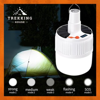 [Voucher giảm 20k] Bóng Đèn Led Sạc Tích Điện V51 60W - Bóng Đèn Năng Lượng Mặt Trời Có Móc Treo dã ngoại