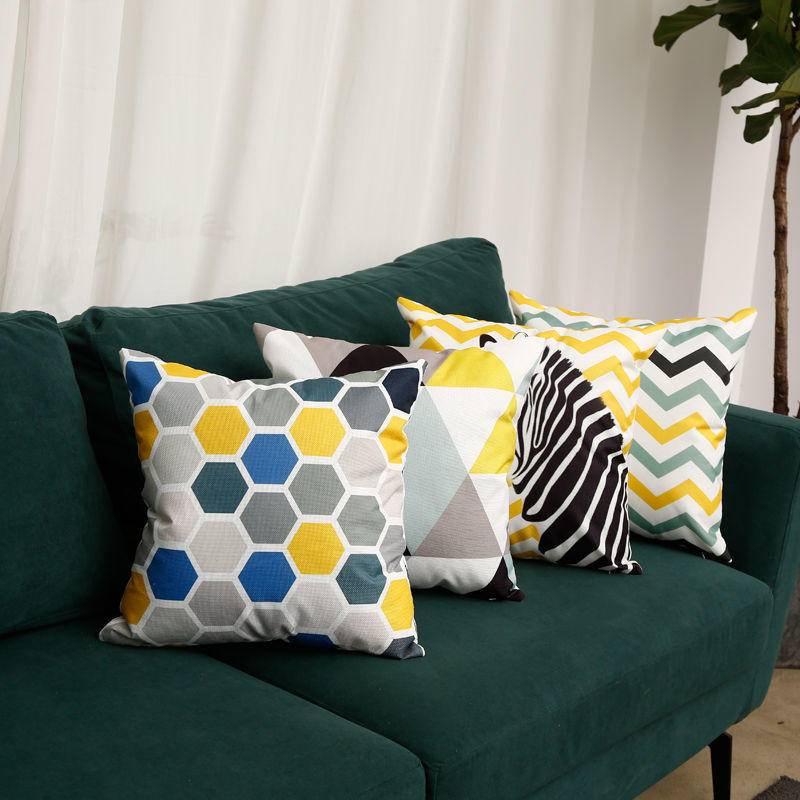 Vỏ gối sofa họa tiết hình học phong cách Bắc Âu