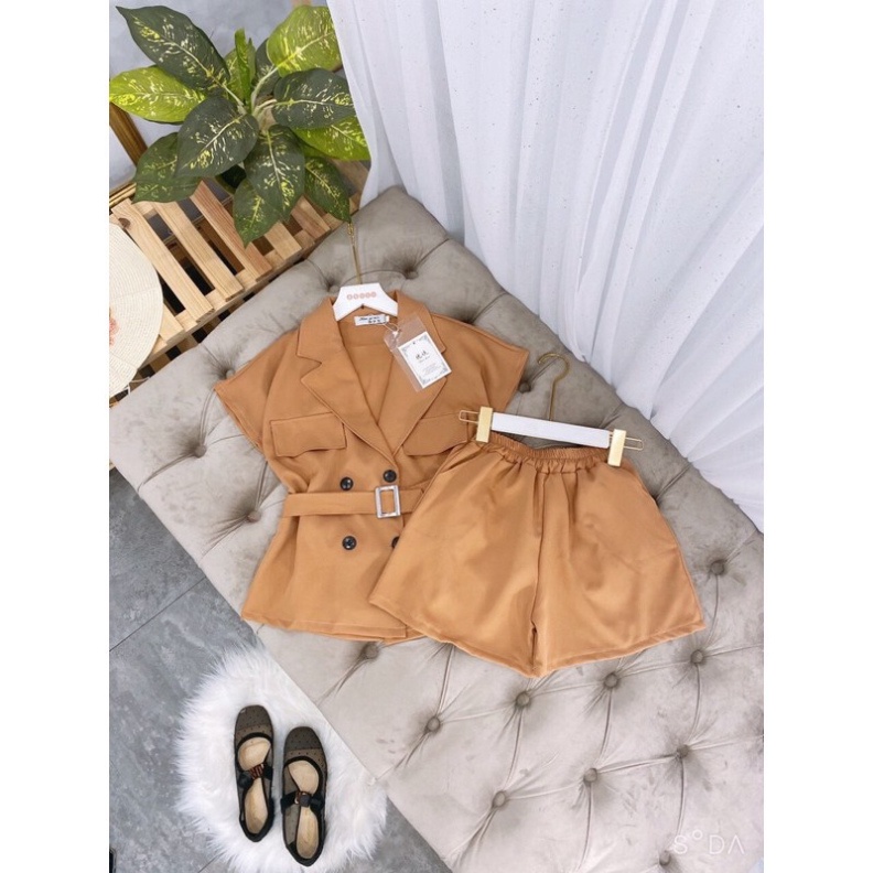 Sét Vest Thiết Kế Kèm Đai