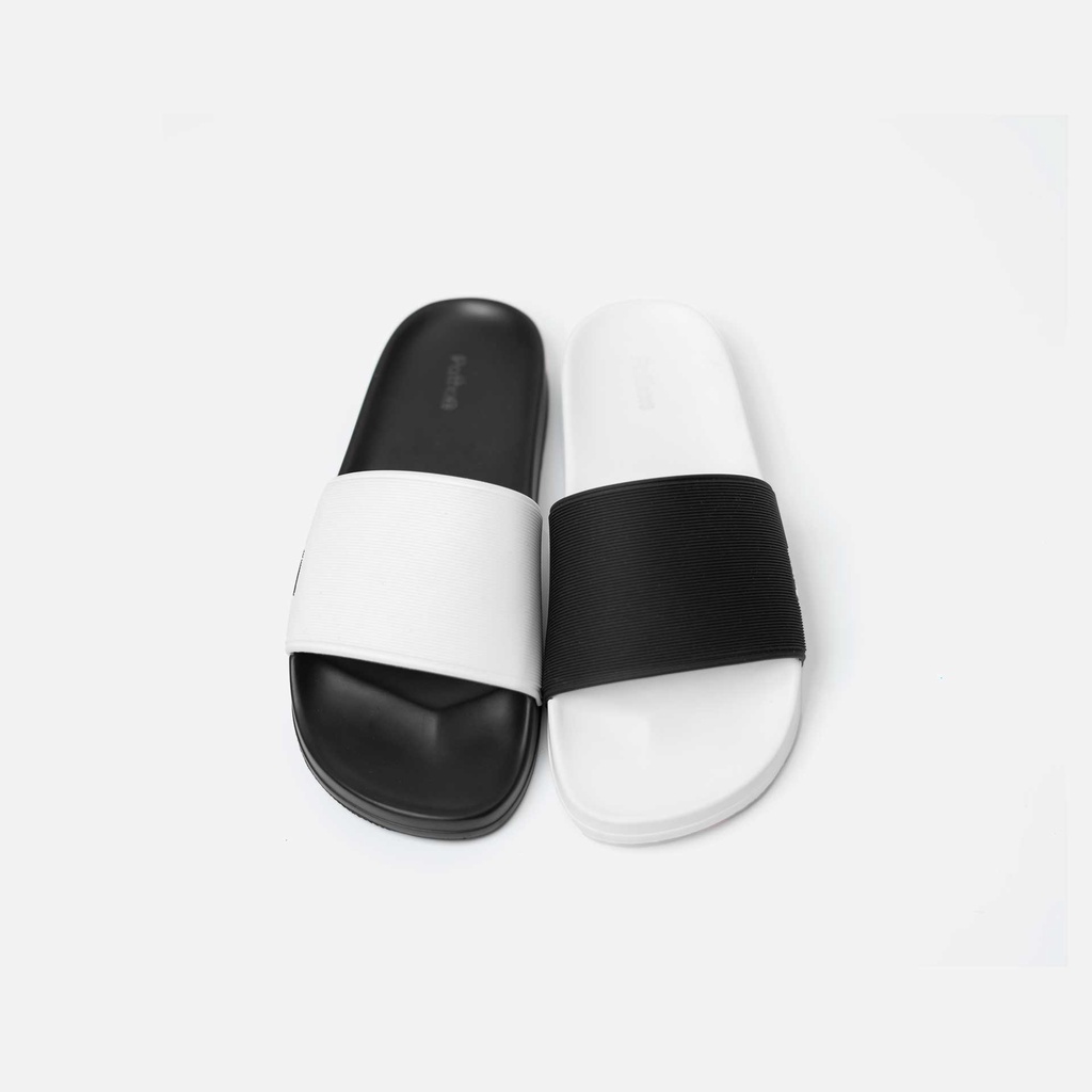 Dép nam nữ quai ngang slipper Pathon PVC và đế PU phối màu mẫu MIX2