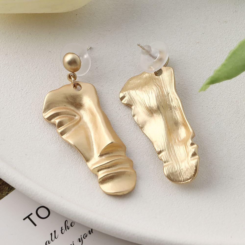 1 Đôi Bông Tai Hình Mặt Người Bằng Hợp Kim Dành Cho Nữ
