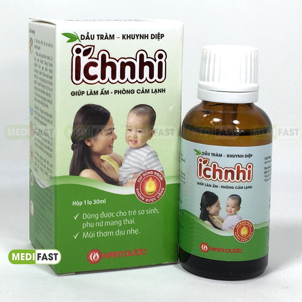 Dầu Tràm Khuynh Diệp Ích Nhi lọ 20ml - Dùng cho mẹ và bé sau khi sinh phòng cảm lạnh