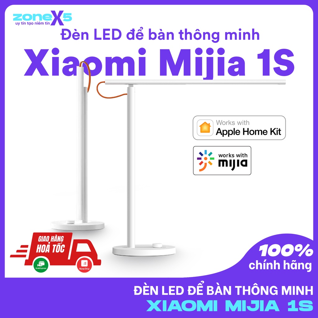 Đèn LED để bàn thông minh Xiaomi Mijia 1S - Đèn bàn thông minh Xiaomi điều khiển qua app, hoạt động với Apple Home Kit