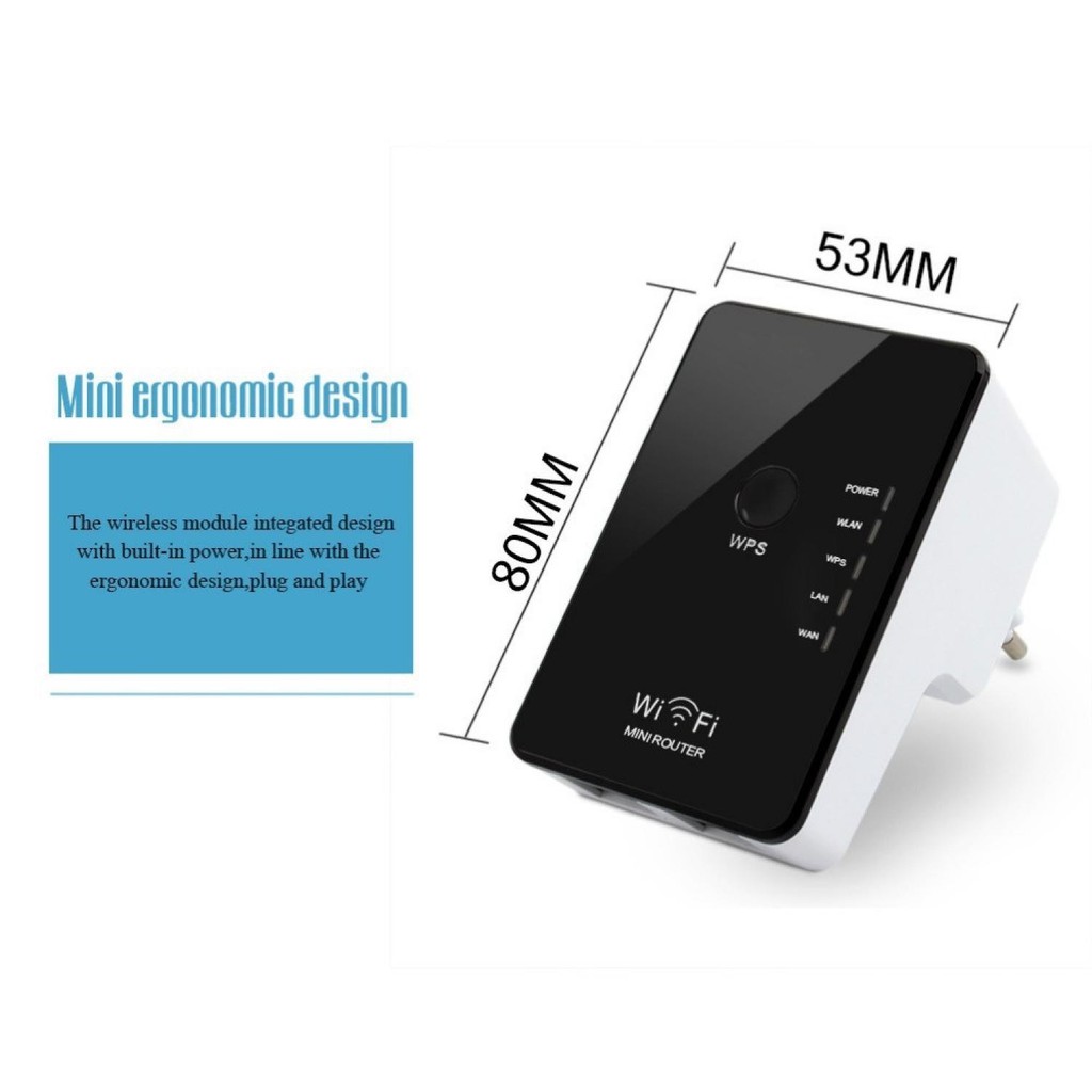 Thiết Bị Phát Wifi Không Dây 2 Cổng Lan 300mbps - Lv-wr02b Đen | BigBuy360 - bigbuy360.vn