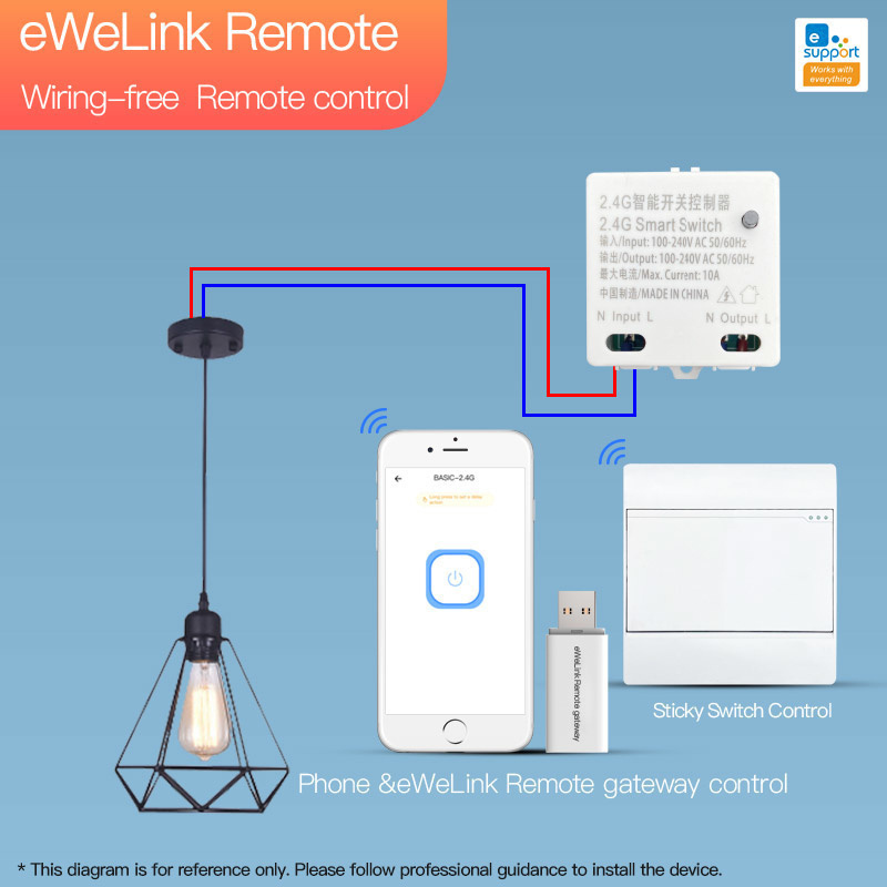 [Ready] BASIC-2.4G Smart Home RM 2.4G Smart Switch Modification Module Bluetooth Protocol eWeLink APP Control TTS