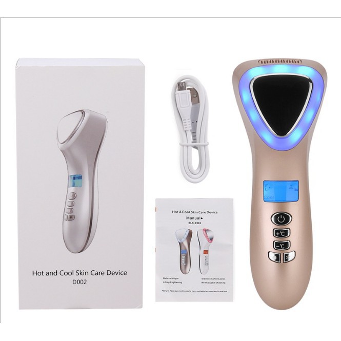 Máy massage mặt nóng lạnh ion, Máy đẩy sâu tinh chất điện di cao cấp Trẻ hóa da. B6