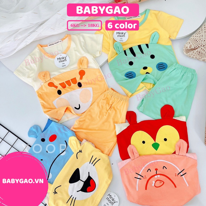 Bộ Cộc Tay Cho Bé Gái , Bé Trai BaByGao , Đồ Bộ Hè Thun Lạnh Cho Bé Mặc Đi Học Đi Chơi Mẫu Mới 2022
