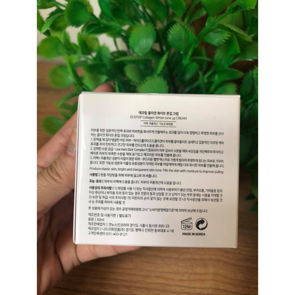 Kem dưỡng trắng da Collagen  chống lão Ecotop  Hàn Quốc