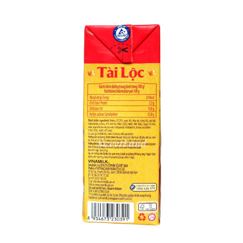 Sữa đặc có đường Vinamilk Tài Lộc hộp giấy 1284g