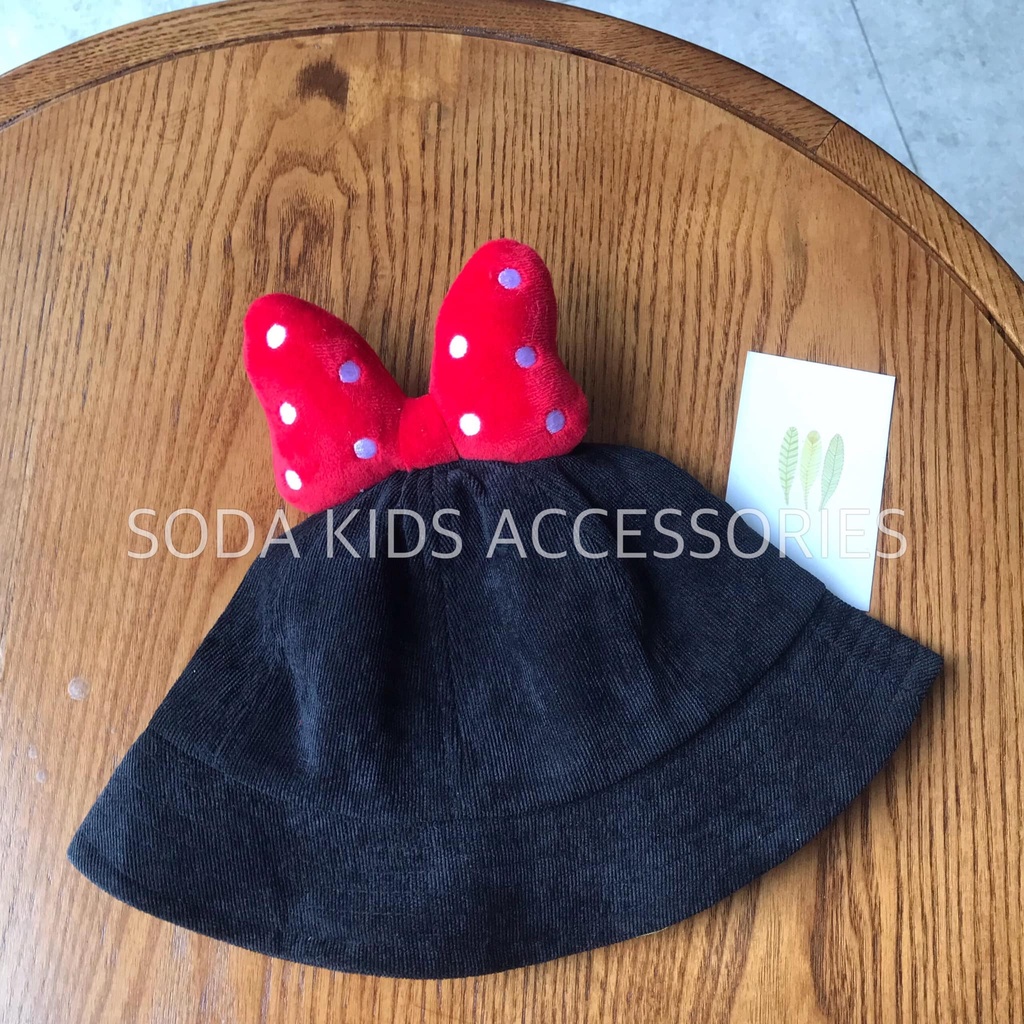 Mũ vành nhung cho bé trai bé gái mùa đông