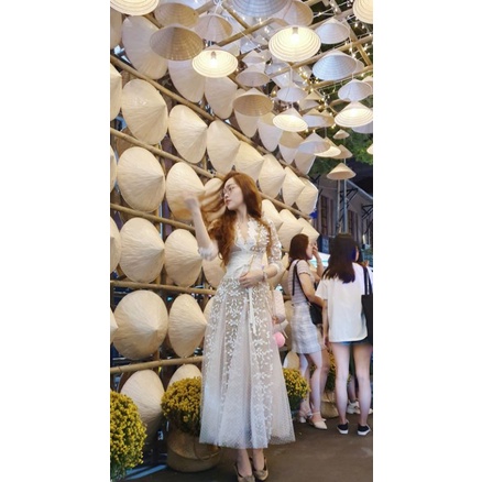 Đầm ren maxi cao cấp La Nana Store