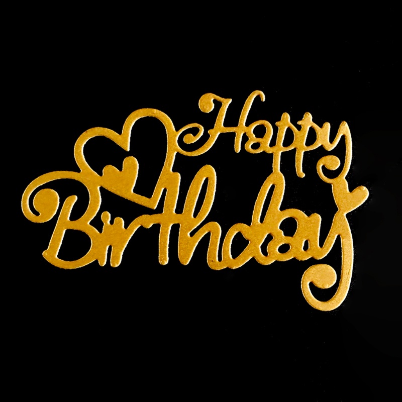 Khuôn cắt giấy kim loại tạo hình chữ Happy Birthday trang trí tập ảnh