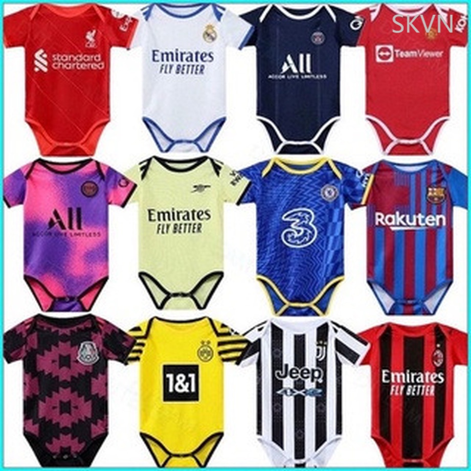 Bodysuit các đội tuyển bóng đá cho bé / Áo thun bóng đá 2021/22 dành cho bé 0-12 tháng tuổi @SKVN
