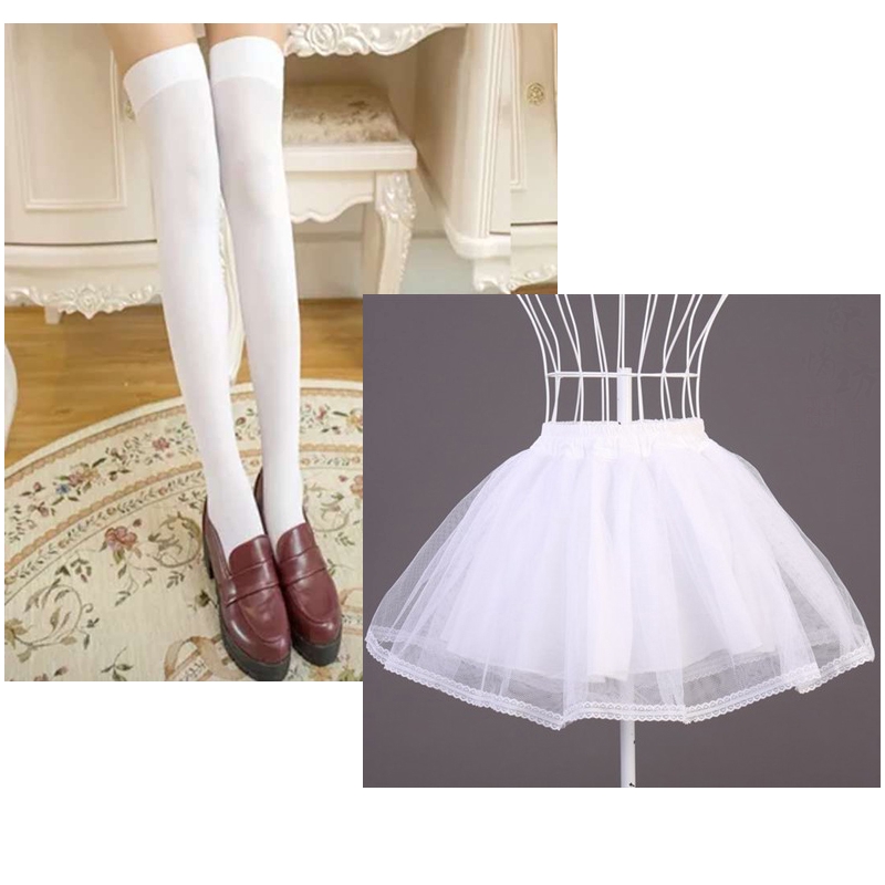 Đầm hóa trang nhân vật cô hầu gái lolita màu trắng đen thời trang | BigBuy360 - bigbuy360.vn