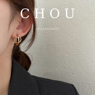 Bông tai, khuyên tai tròn chữ x basic | chou accessories |